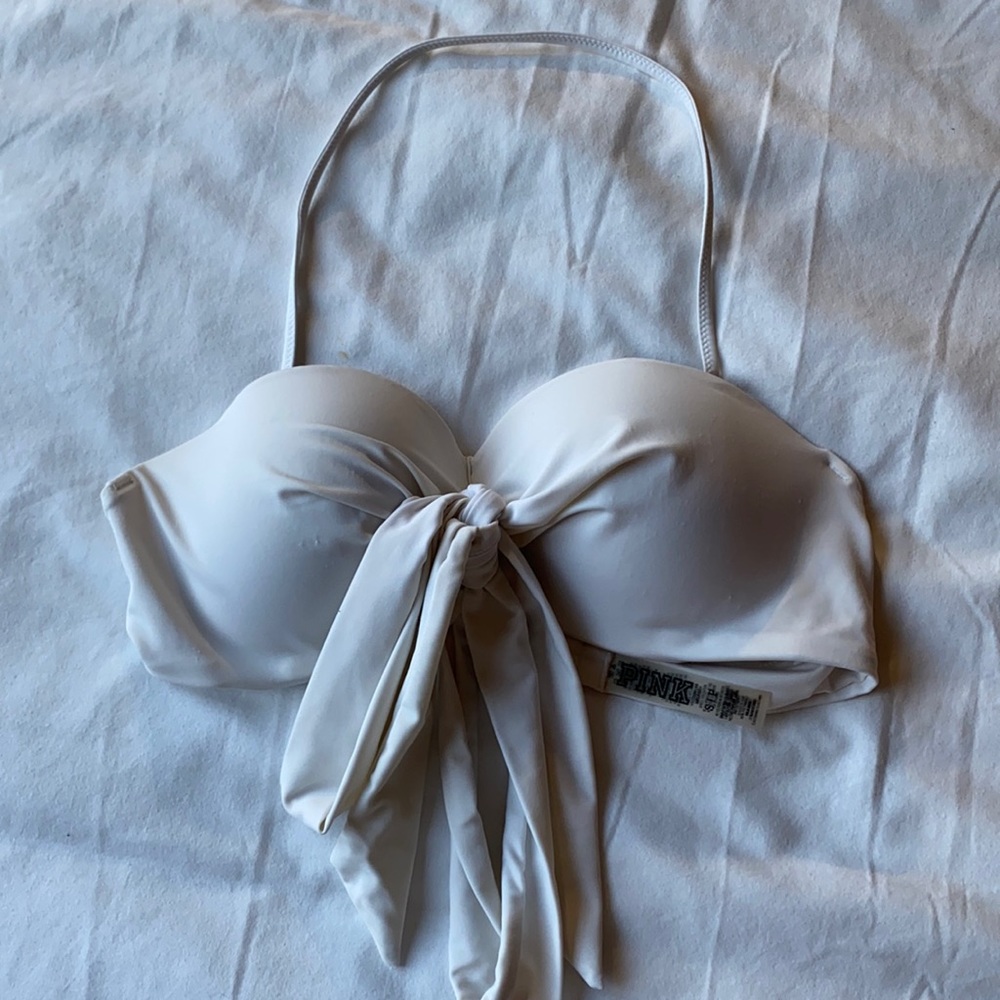 White Victoria’s Secret PINK Bikini Top Small